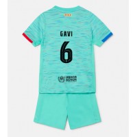 Barcelona Paez Gavi #6 Tredjedraktsett Barn 2023-24 Kortermet (+ Korte bukser)